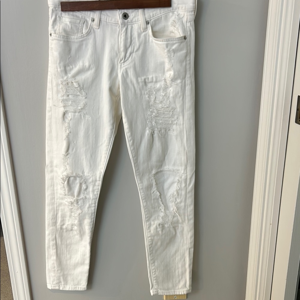 Lucky Brand white Sienna Slim Boyfriend Jeans